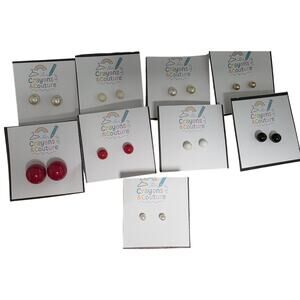 Lot of Ball Stud Earrings Faux Pearl KidCore Kids Earrings